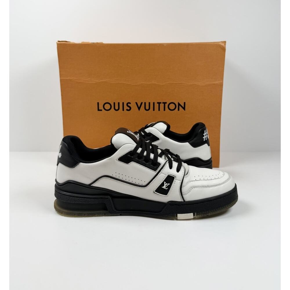 Size 7UK/8US - Louis Vuitton White Black Trainers - Picture 5 of 10